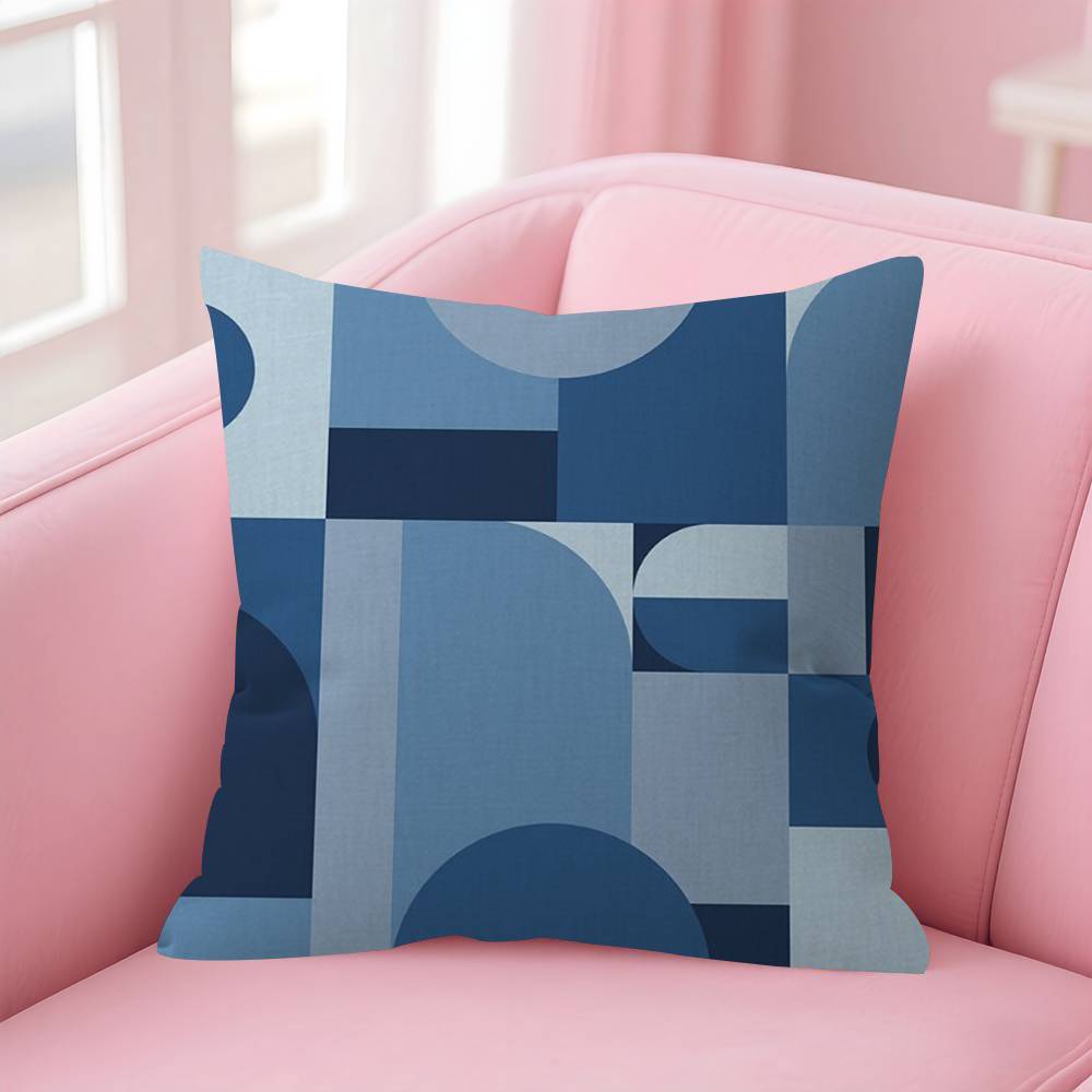 Blue Interlacing Lines Pillow Gift Home Office Decoration Bedroom Sofa Car Cushion Cover case x
