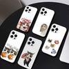 Забавные Глупые Кошки Большие Глаза Чехол Для Телефона Для iPhone17,16,15,14,13,12 Plus,Max Мягкий Силикон Черный Чехол