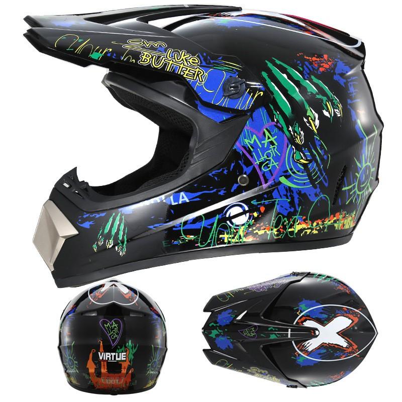 Full Face Motorcycle Helmet Off-Road Karting Mountain Downhill Racing - Adult Mens Cycling Safety Gear