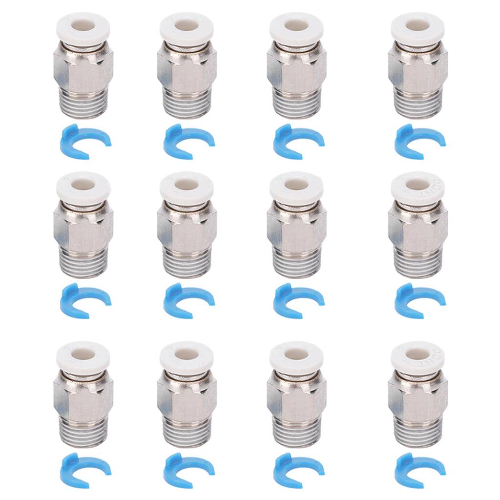 12Pcs Pneumatic Fitting Push Connector 3D Printer Extruder Accessories CR10 M10 Thread