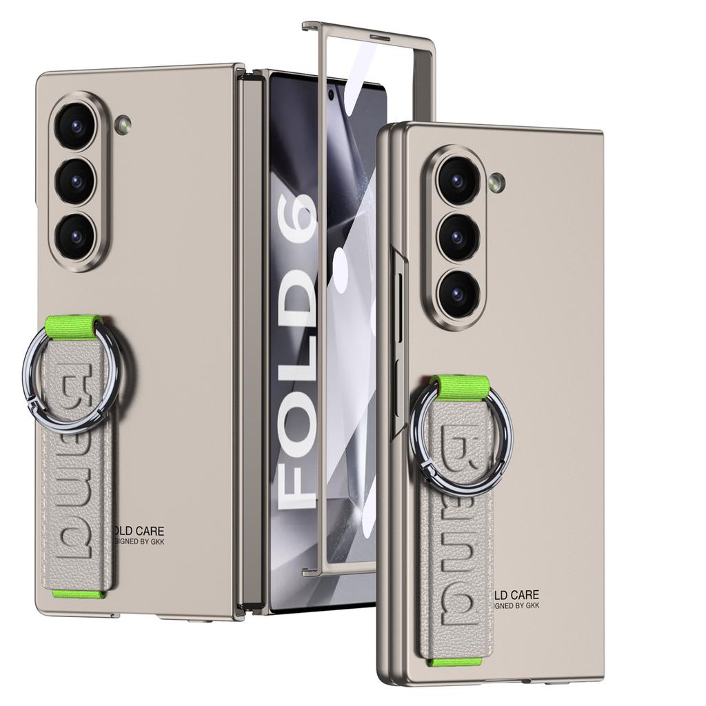 Чехол для мобильного телефона Z FOLD6 Тонкое отверстие для камеры Эластичный ремешок на запястье с защитной пленкой Интегрированный защитный чехол