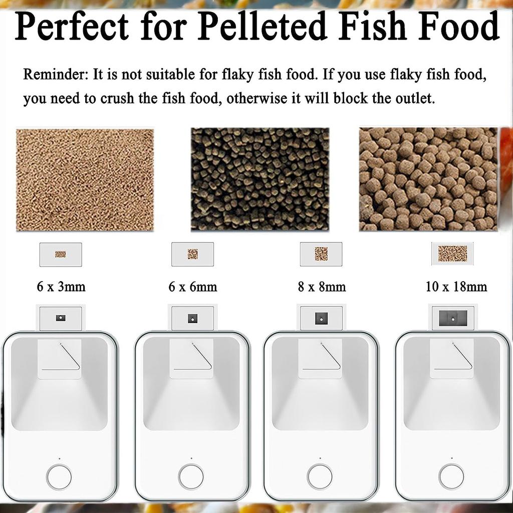 100ML Automatic Plastic Fish Feeder WiFi APP Control Intelligent Timing for Aquarium Goldfish Fish Tanks Accessories