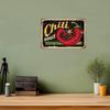 Vintage Advertisement With Chili Pepper Vintage Metal Tin Sign Wall Decor , Farmhouse Decor,20X30CM