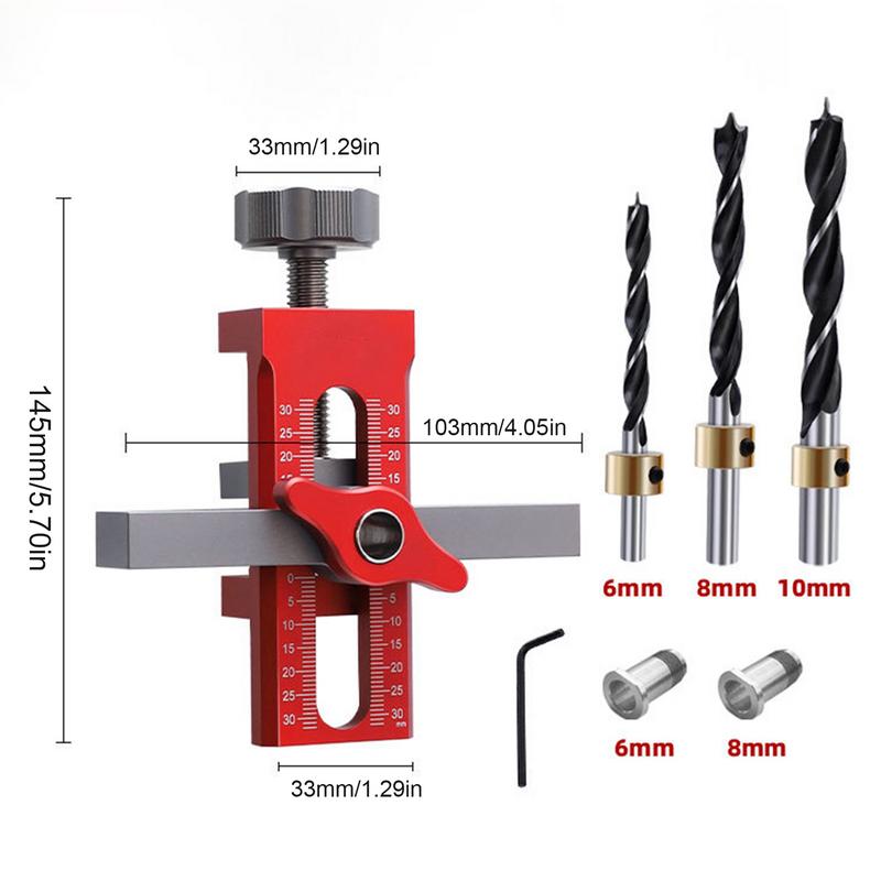 Панель дверцы шкафа-гардероба и доводчик Монтажный шаблон с отверстиями Столярный монтаж Устройство отскока Сверлильный локатор