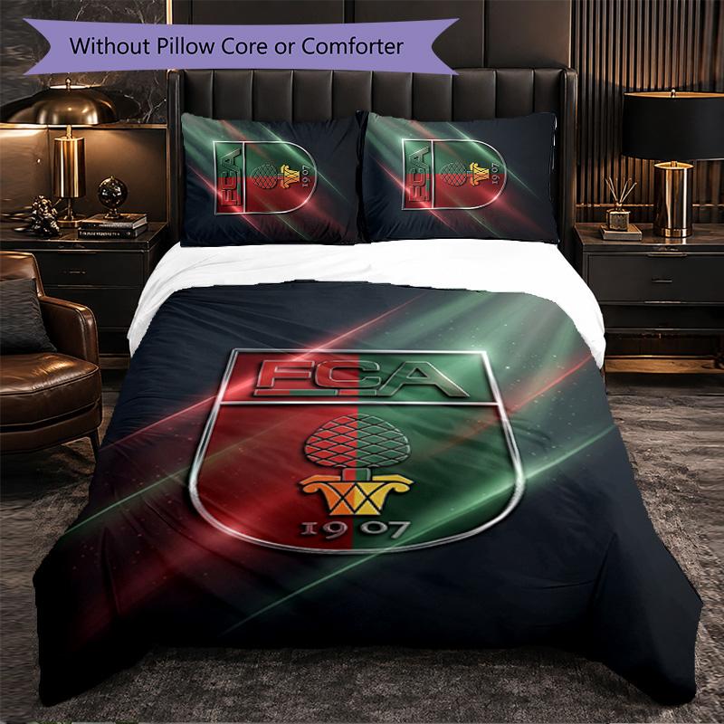 FC Augsburg FC Themed Bedding 3Pcs Duvet Cover Set Decorative Bed Linen For Teen Room Home Decoration