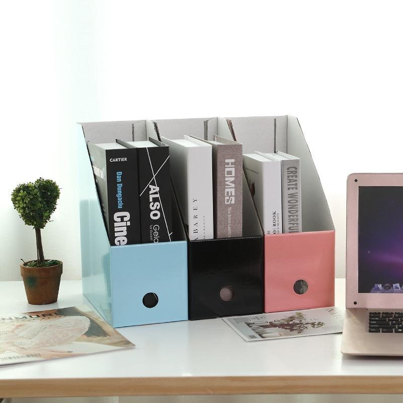 Waterproof Paper Desktop File Organizer 2 Pcs Blue Expandable Document Holder Office Supplies
