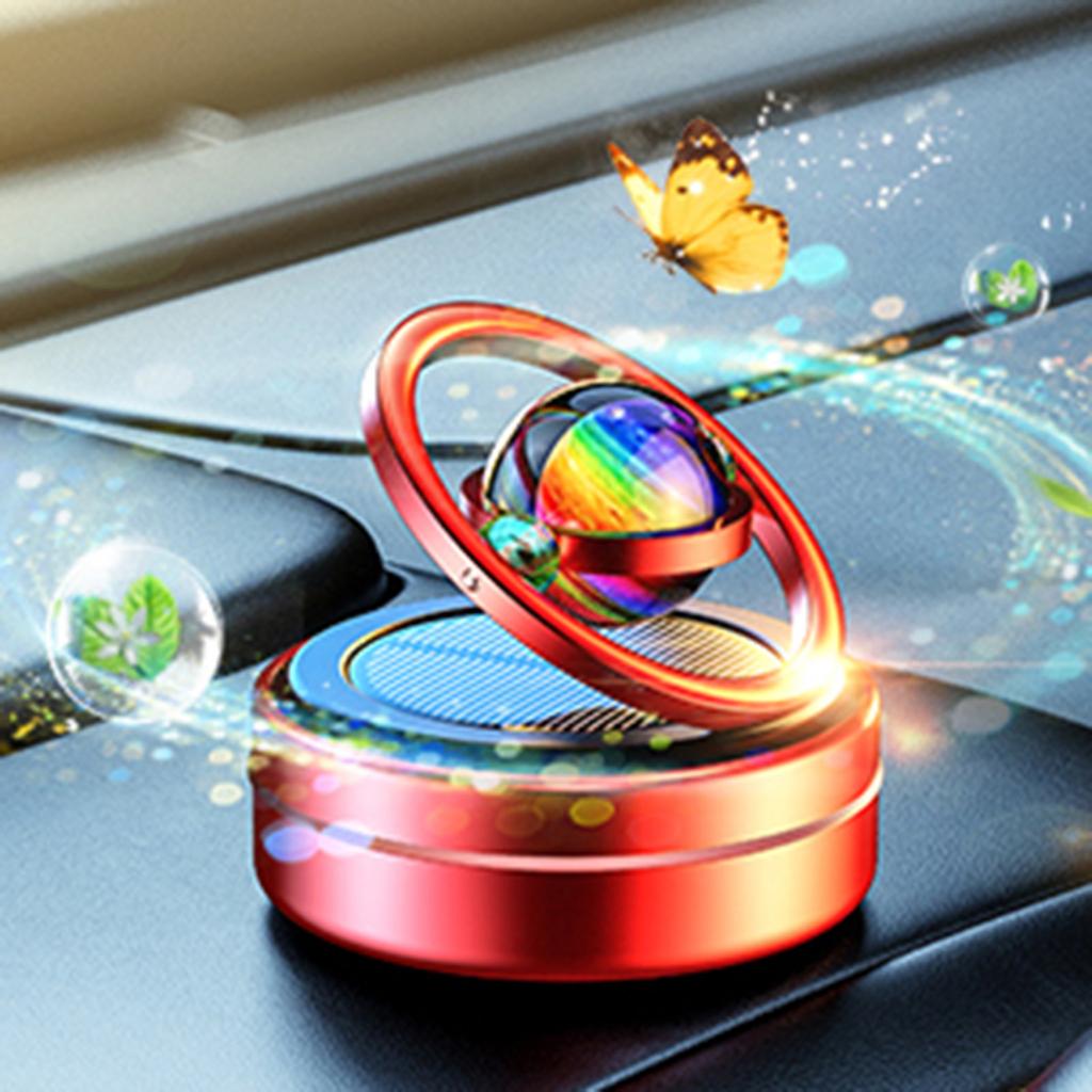 Солнечный освежитель автомобиля, вращающийся диффузор духов для автомобиля, солнечная автомобильная ароматерапия, малошумная энергосберегающая долговечная ароматерапия для грузовиков, транспортных средств, автомобилей