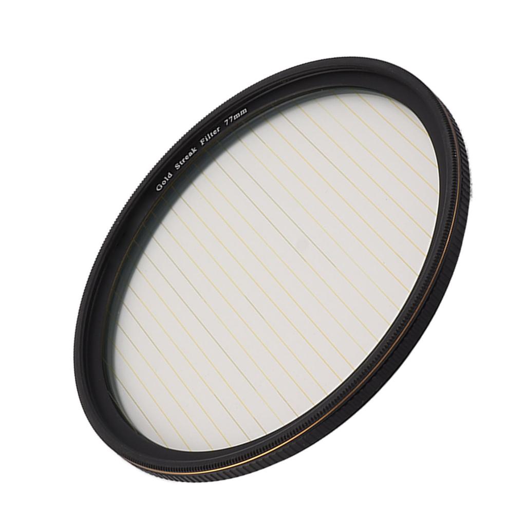 Gold Streak Filter Light Flare Effect Filter Optical Glass Camera Lens Filter with Case for