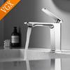 VGX Luxury Bathroom Faucets Basin Mixer Sink Faucet Gourmet Washbasin Taps Hot Cold Water Tap Square Tapware Brass Chrome Black