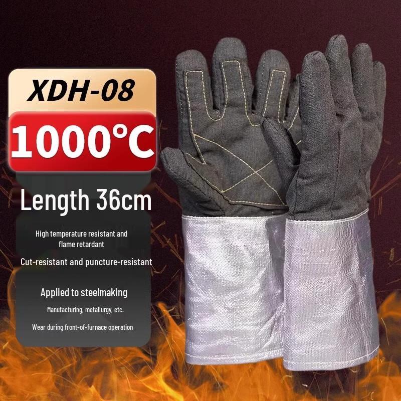 Yipan Термостойкая кожаная перчатка для духовки, выдерживающая 1000°C