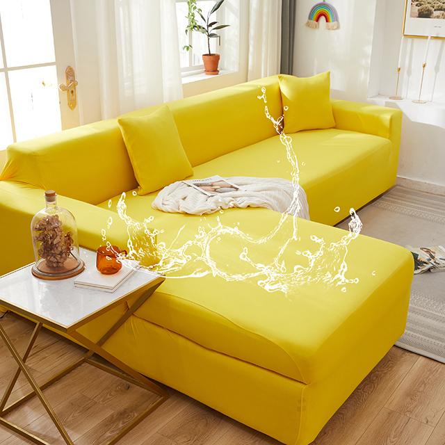 Эластичный водонепроницаемый чехол для дивана, пылезащитный однотонный угловой чехол для дивана, набор для гостиной, дивана для домашних животных, детей