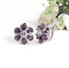 Beautiful Silver Earrings Created Color Change Synthetic Alexander Nano Pear 925 Sterling Silver Fine Jewelry for Women