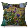 Multicolor Flowers Oil Painting Style Cotton Linen Pillow Case Rose Sunflower Violet Vase Sofa Decoration Cushion Cover Cojines