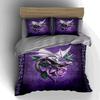 Dragon purple rose Bedding Duvet cover sets Duvet covers Pillowcases gifts (1 * Duvet Cover 2 * Pillowcases, without duvet insert)