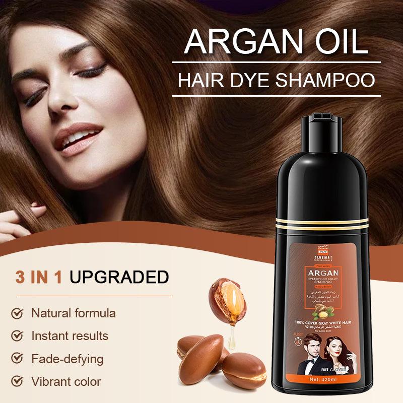 Special Offer: Cross-Border Plant-Based Multi-Color Shampoo - Long-Lasting, Gray Coverage, Gentle & Non-Irritating.