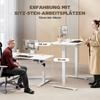 Standing Desk Height-Adjustable Computer Desk, 140 cm x 70 cm x 116 cm, White