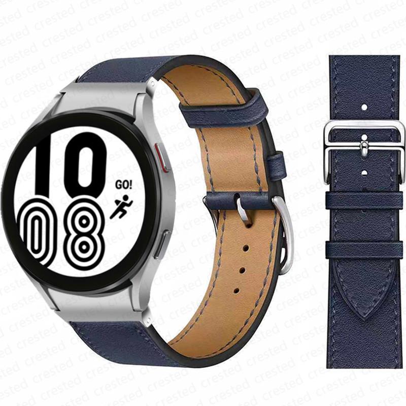 20mm Band For Samsung Galaxy Watch 6 4 classic/5 Pro 44mm 40mm 47mm 43mm 45 No Gaps Leather Bracelet Correa Galaxy Watch 6 Strap