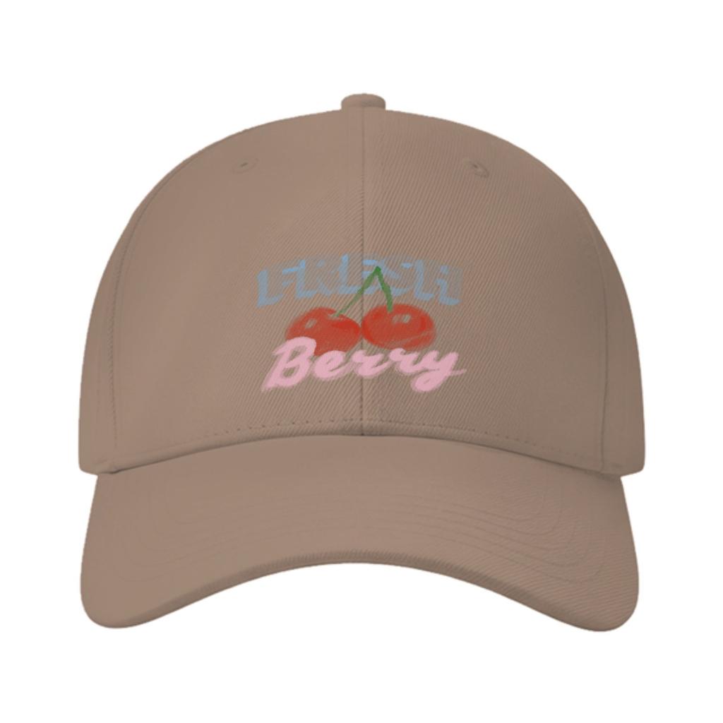 Fresh Berry Cherry Graphic Baseball Cap Casual Cotton Adult Adjustable Hat