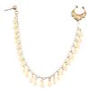 Women Nose To Ear Chain with Tassel Non Piercing Metal Shiny Non Allergenic Nose Hoop Ring ZW439 Gold One Size