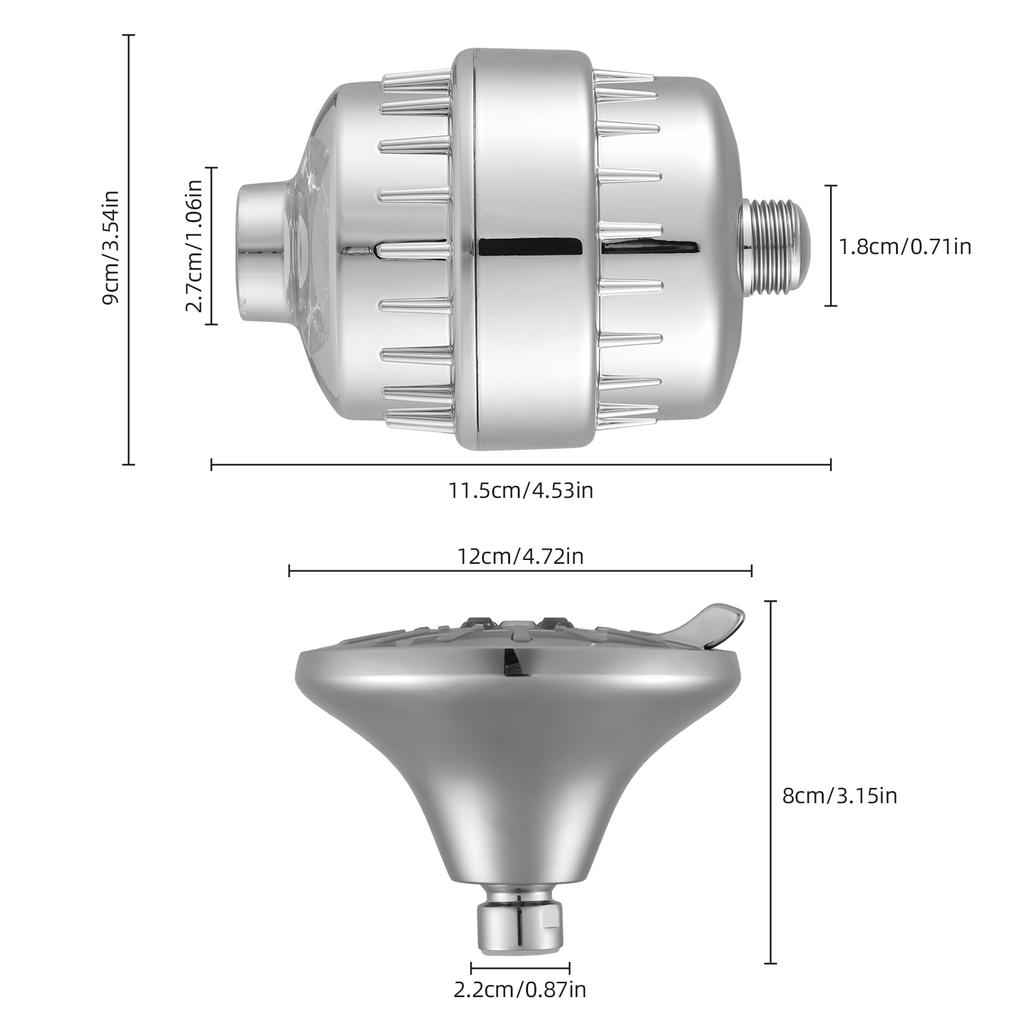 Набор душевых насадок с фильтром, высокое давление, 5 режимов струи Комбинированный душ с фильтром, 360 градусов
