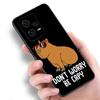 Cute Cartoon Capybara Black Silicone Phone Case For Xiaomi Redmi Note 10 11 11S 12 13 4G 8 9 11T Pro 5G Plus 8T 9S 10S 12S