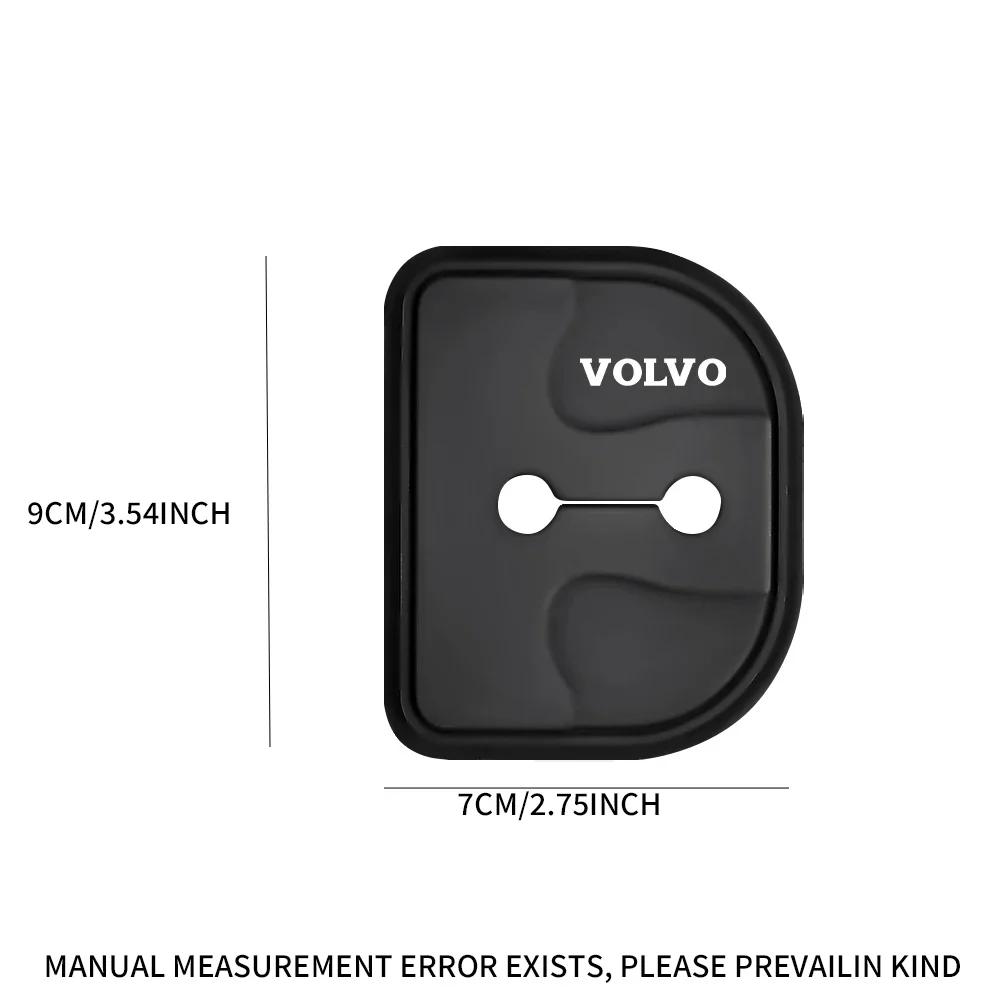 2/4Pcs Car Silicone Door Lock Cover Protect Buckle Cover Auto Accessorie For Volvo T6 V90 V60 V40 XC90 S60 C30 XC60 V50 V70 S90