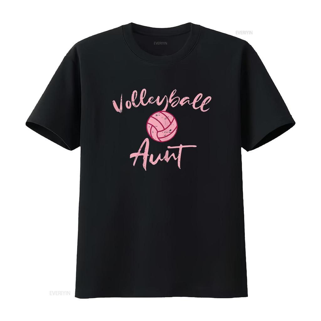 Volleyball Aunt Cute Mothers Day Sports Aunty Women s T Shirt Express Your Style with Bold Prints vintage Washed graphic homme
