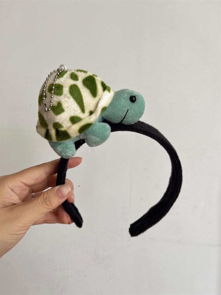 Cute Turtle Doll Plush Headband Wash Makeup Beach Vacation Hair Band Cartoon Animal Autumn Spring Headdress Hair Accessories