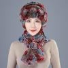 Fur Hat Female Winter Rex Rabbit Hair Middle Old Lady Warm Grandma Hat Mother Hat Old Man Hat Hair Scarf