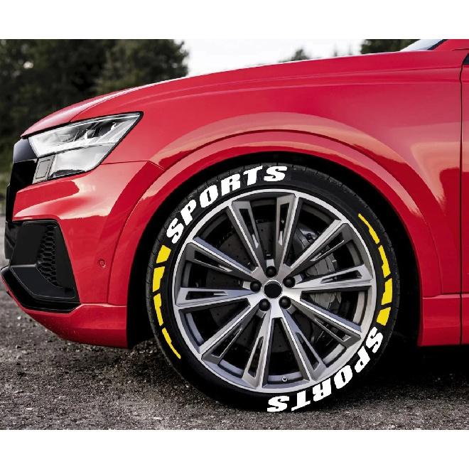 Universal Car Tire Sidewall Letter Stickers 3D Embossed PVC Sports Wheel Rim Decoration Stickers Waterproof Auto Tuning Accessor