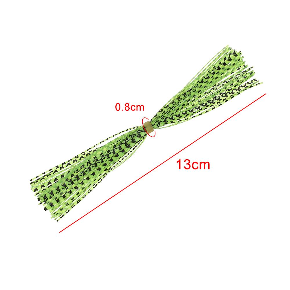 Durable Artificial Lifelike Jig Bait Silicone Skirts Soft Fishing Lures Beard Windless Rubber Squid