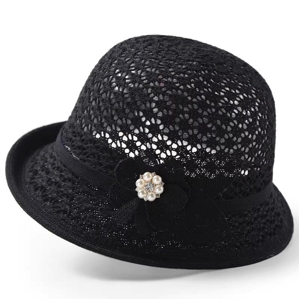 Floral Decoration Mother Flower Bucket Hat Adjustable Rolled-Brim Hat Shopping Gatherings