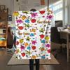 1PC Custom Name Mr. Men Little Miss Patterned Flannel Blanket Suitable For All Seasons for Home Decor Warmth and Comfort Gifts Holiday Present -HE157
