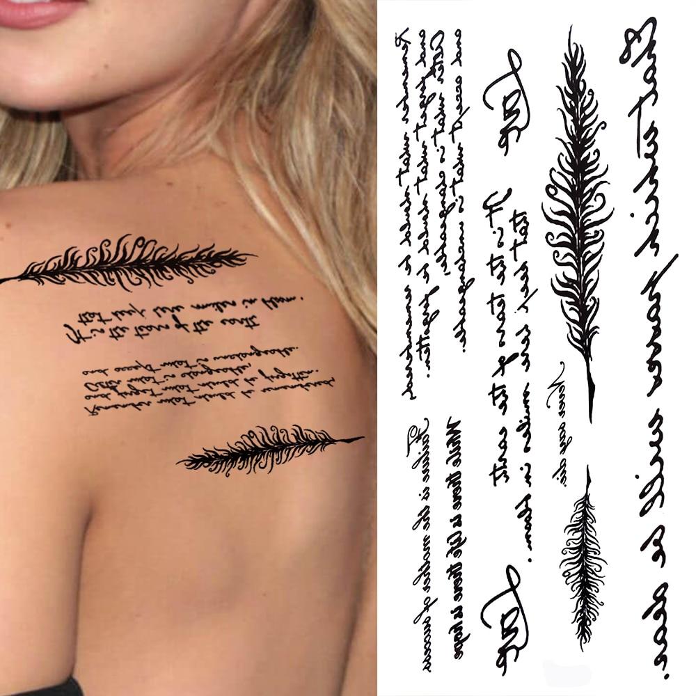 Временные татуировки в стиле скорпиона для женщин и мужчин, черный дракон, бабочка, татуировка из хны, наклейка, поддельные шипы, переносные татуировки на лодыжке