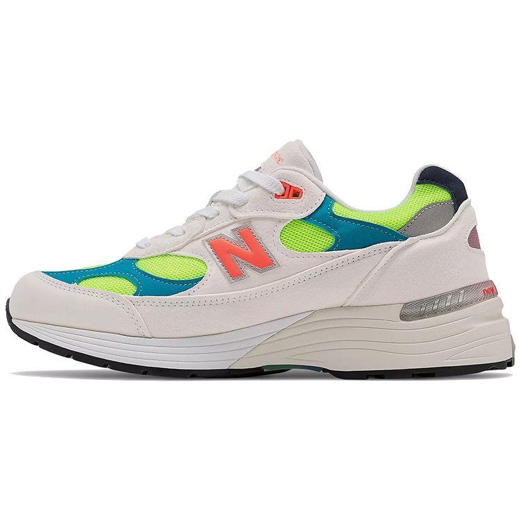 New Balance 992 Made In USA White Neon Unisex Sneakers Green M992DA