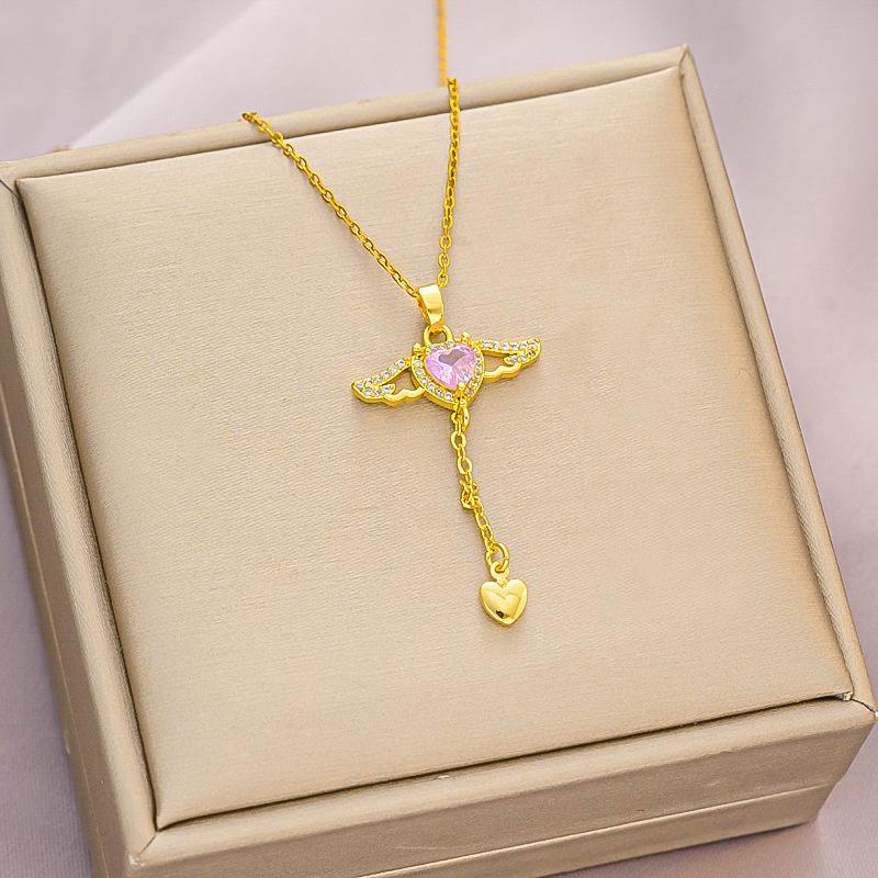 Love Angel Wings Tassel Clavicle Chain Women's Fashion Versatile