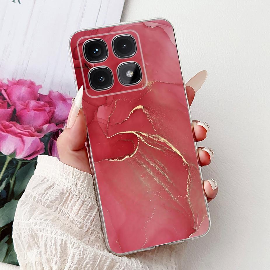 Чехол для Xiaomi 14T Pro 2025 Новый Роскошный Расписной Чехол Прозрачный Силиконовый Чехол для Телефона Для Xiaomi Mi 14T Pro Mi14T 5G Мягкие Fundas Coque