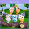 Adorable Resin Owl Figurine Miniature Garden Decor Cute Cartoon Animal Craft