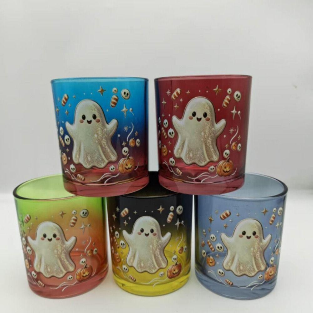 Pumpkin Skull Print Ghost Glass Cup Decorations Drinkware Gothic Wine Glass Gifts