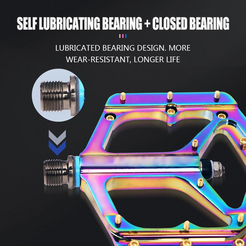 Велосипедные педали Цветные Велосипедные Дорожные Велосипедные Педали Нескользящие Алюминиевые Педали для MTB Велосипеда