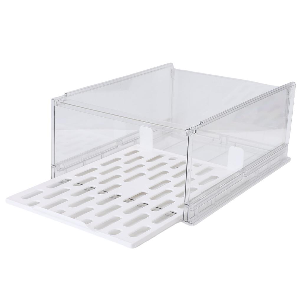 Closet Storage Box PET Stackable Clear Shelf Organizer Drawer Storage Bin for Wardrobe Bedroom Cupboard Kitchen