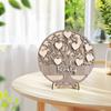 Yousheng Wooden Family Tree Rustic Family Love Tabletop Sign Layered Heart Tree Ornament with Stand for Mother's Day Gift Mantel Shelf Decoration