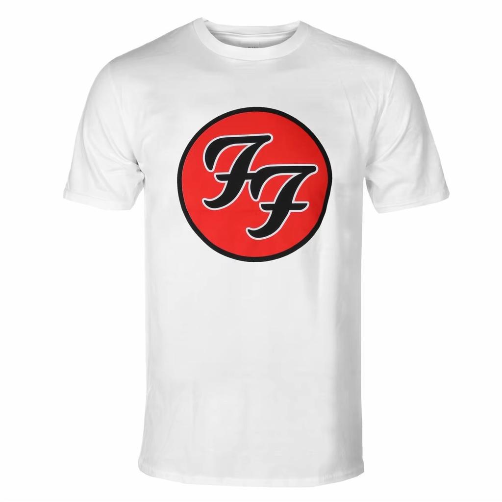 Горячая Распродажа Футболка с Графическим Принтом Группы Foo Fighters Мужская Женская С Коротким Рукавом Уличная Мода Харадзюку Хлопок Летняя Новая Футболка Свободная Повседневная Большемерный Топ