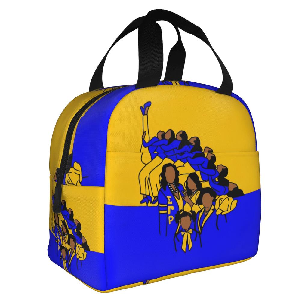 SGRHO1922 Sigma Gamma Rho Insulated Lunch Bag for School Office African American Sorority Portable Cooler Thermal Bento Box