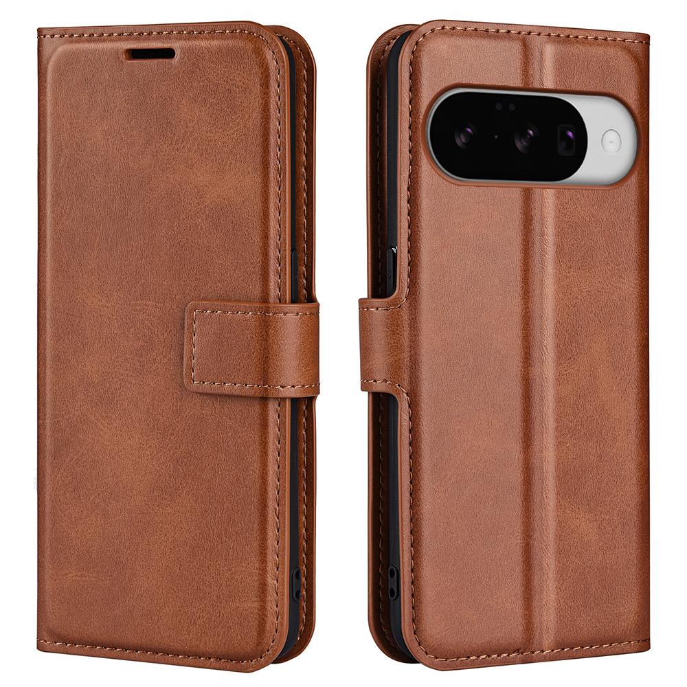 For Google Pixel 10 Stand Case Anti-Scratch Calf Texture Leather Phone Cover