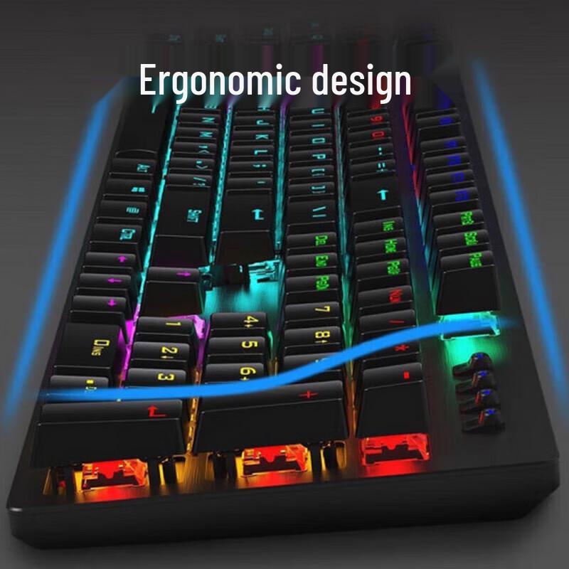HP Механическая игровая клавиатура GK100F RGB с синими переключателями