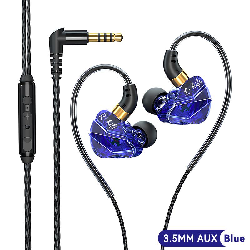 VAORLO Оригинальные проводные наушники 9D HIFI с мощными басами и микрофоном для спорта, игр и музыки