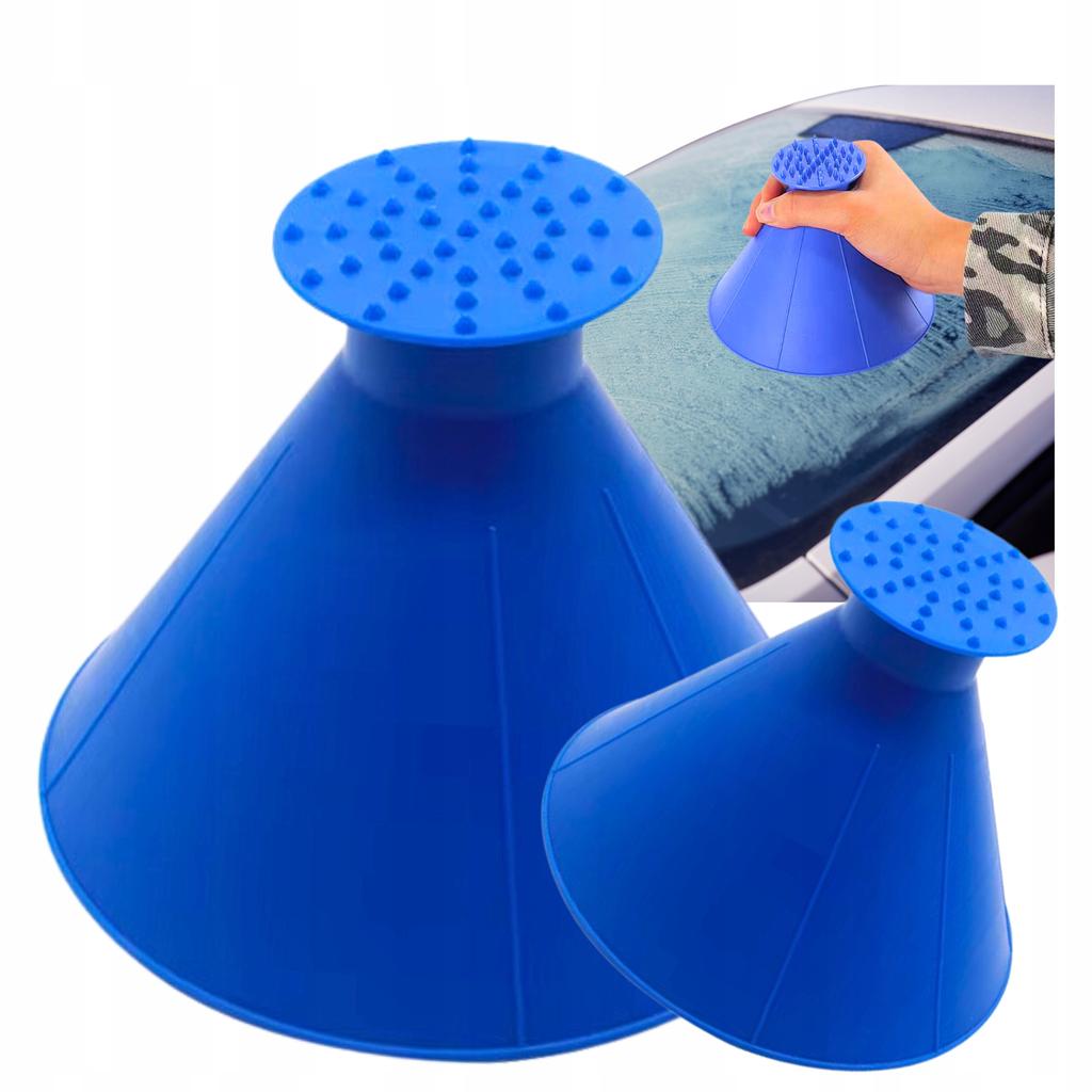 Conical Ice Scraper For Cars 2 In 1 Plastic + Funnel