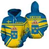 Sweden National Emblem Graphic Sweatshirts Swedish Flag 3D Printed Hoodies For Men Clothes Fashion Pullover Winter Tracksuit Top