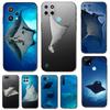 Black Tpu Case For Realme C2 C3 C12 C15 C35 C30 C31 C20 C21 C21Y C25 C25Y C25S C11 2021 2020 Animal Manta Ray